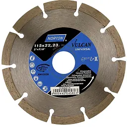 Диск алмазний VULCAN UNI сегментний Ø=115/22.23 мм (70V201)