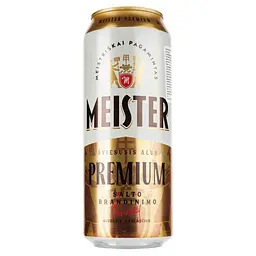 Пиво Meister Premium світле, 5%, з/б, 0.5 л