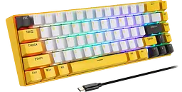Клавіатура бездротова Motospeed BK67 Longhua Red RGB Yellow (mtbk67ymr)