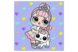 Набір для розпису за номерами 40x40 см KHO6289 "L.O.L. TroopSurprise Crystal Queen With Crystal Bunny" Ideyka