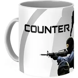 Кухоль GeekLand CS:GO Counter-Strike КС:ГО Контр Страйк білий фонCP 03.138 330 мл білий - мініатюра 2