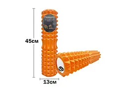 Масажний ролик Grid Roller 45 см v.2.2 Помаранчевий EasyFit fit0024970