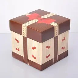 Упаковка чашки (картон дно з кришкою) (коричневий-бежевий)