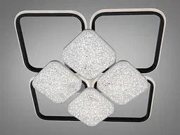 Люстра стельова Diasha LED біла чорна 130W димер - мініатюра 2