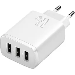 Зарядний пристрій Baseus Compact Charger 3U 17W White (CCXJ020102) - мініатюра 2