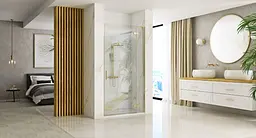 Душові двері Rea Hugo 100 brushed gold REA-K8413 - мініатюра 2