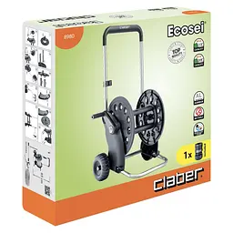 Візок для поливального шланга Claber ECOSEI 8980 (1/2" - 60 м) - мініатюра 2