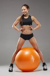 М'яч для фітнесу (фітбол) Power System PS-4013 Ø75 cm PRO Gymball Orange (PS-4013_75cm_Orange) - мініатюра 2