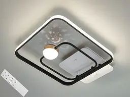 Стельовий світлодіодний світильник з пультом, 45W, чорний+білий