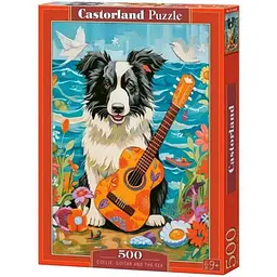 Пазл Castorland puzzle Коллі, гітара та море, 500 ел. (B-54008)