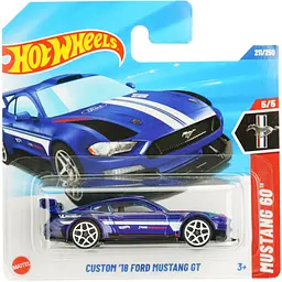 Базова машинка Hot Wheels Mustang 60 Custom 18 Ford Mustang GT синя (5785) HYY94-N521    