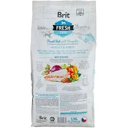 Сухий корм Brit Fresh для дорослих собак великих порід для м'язів та суглобів з рибою та гарбузом 12 кг - мініатюра 3