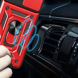 Чохол Ummi Camshield Serge Ring для Xiaomi Redmi Note 13 Pro 4G / 14s / Poco M6 Pro 4G Червоний / Red - мініатюра 4