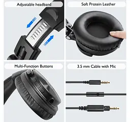 Бездротові навушники Oneodio Studio Wireless Pro C black - мініатюра 7