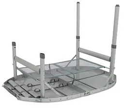 Стіл Bo-Camp Premium Oval 100x70 см Grey (1404424) (DAS303284) - мініатюра 7