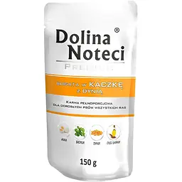 Вологий корм для собак Dolina Noteci Premium, качка та гарбуз, 150 гр