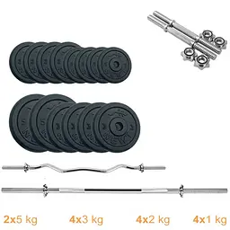 Набір штанга + гантелі металеві Newt Home Gym Set-HW NE-M-HW-SET-45 50 кг - мініатюра 2