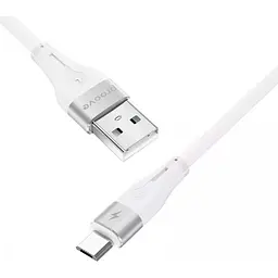 Кабель Proove Soft Silicone USB-A to Micro-USB 2.4A 1m White (CCSO20001302) [130626] - мініатюра 3