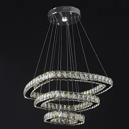 Люстра підвісна Brille кришталева LED 60W NW CH (BR-970S/3) - мініатюра 2