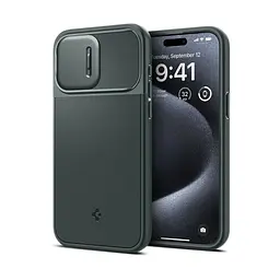 Чехол Spigen Optik Armor MagSafe для iPhone 15 Pro Abyss Green (ACS06739) + защитное стекло - мініатюра 15