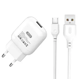 Адаптер мережний XO Micro USB Cable charger L37 |1USB, 2.1A|