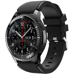 Силіконовий ремінець Primo для годинника Samsung Gear S3 Classic SM-R770/Frontier RM-760 Black - мініатюра 2