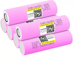Високоємний акумулятор LiitoKala Lii-35E 18650 3500mah без захисту (Рожевий) - мініатюра 3