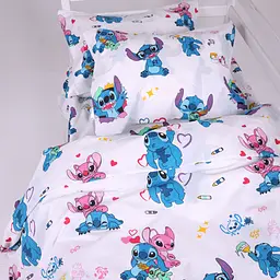 Простирадло MirSon бязь Kids Time Cute Stitch White 220x240 см (2200012553039) - мініатюра 3