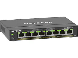 Комутатор NETGEAR GS308EP некерований (GS308EP-100PES) - мініатюра 2