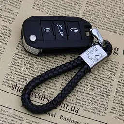 Стильний шкіряний брелок з логотипом Peugeot - мініатюра 4
