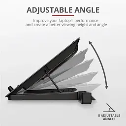 Підставка для ноутбуків Trust GXT 1125 Quno, до 17.3", BLUE LED, чорний - мініатюра 11