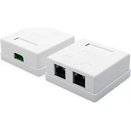 Комп'ютерна розетка Atcom RJ45 x2 UTP 5e (15254)