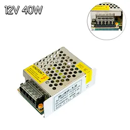 Блок живлення імпульсний S-40-12, 12V 3.5A, металевий корпус, 40W, для світлодіодної стрічки - мініатюра 2