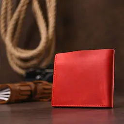 Жіноче вінтажне шкіряне портмоне Shvigel 16434 червоне - мініатюра 7
