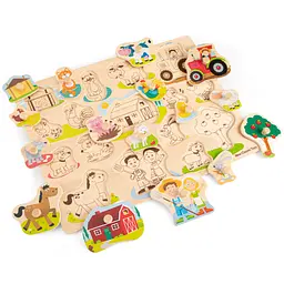 Пазл дерев'яний New Classic Toys Ферма, 16 частин (10440) - мініатюра 3