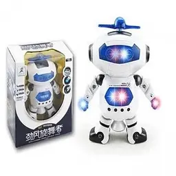 Танцюючий робот, що світиться, інтерактивна іграшка Dancing Robot STURN SPIN білий - мініатюра 9