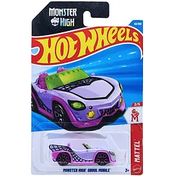 Базова машинка Hot Wheels Matell Monster High Ghoul Mobile колір в асортименті (5785) JJK93 - мініатюра 2