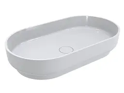 Умивальник Miraggio MARTA 750 (0000728) Miramarble, Глянцевий, Накладний, Білий