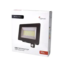 Прожектор Lightwell LW-FL-B-50-S 50 W з датчиком руху - мініатюра 4