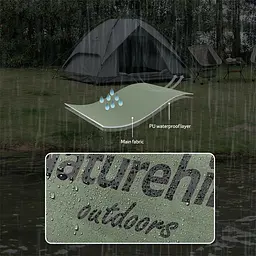 Намет тримісний Naturehike (NH21ZP008) автоматичний темно-зелений - мініатюра 10