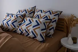 Комплект постільної білизни ТЕП Soft dreams Geometry Pasion полуторний коричневий з білим (2-03857_25908) - мініатюра 3