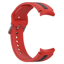 Браслет D2 для Samsung Galaxy Watch 4 - червоно-чорний ширина кріплення 20мм силікон Watchbands (W16-7WB20115644) - мініатюра 4