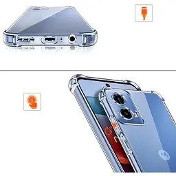 Панель BeCover Anti-Shock для Motorola Moto G35 Clear (712779) - мініатюра 2