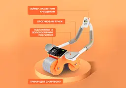Ролик для пресу EasyFit зі зворотним механізмом та лічильником - мініатюра 5