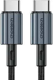 Кабель USB 2.0 Type-C M-M, 2.0 м, 60W обплетення, чорний Choetech