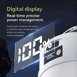 Кемпінговий ліхтар 2-в-1 на сонячній батареї та USB, 360° LED, з підвісом і дисплеєм заряду - мініатюра 4