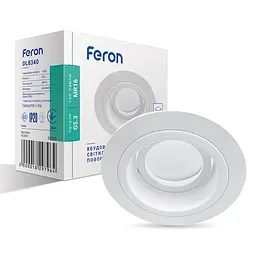 Вбудований поворотний світильник Feron DL8340 під лампу білий