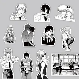 Стікерпак Людина-бензопила Набір наклейок GeekLand Chainsaw Man 65 штук - мініатюра 3
