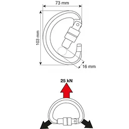 Карабін Camp Triad Lock Silver (1060-3141) - мініатюра 3
