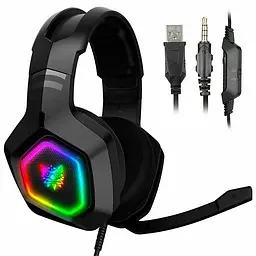 Навушники Onikuma для ПК ігрова гарнітура K10 Gaming з підсвіткою чорна - мініатюра 2
